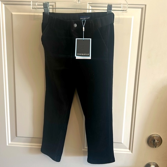 NWT ANDY & EVAN BOYS Black Keyon Corduroy Skinny Jeans SIZE 4T snap closure - Picture 1 of 12